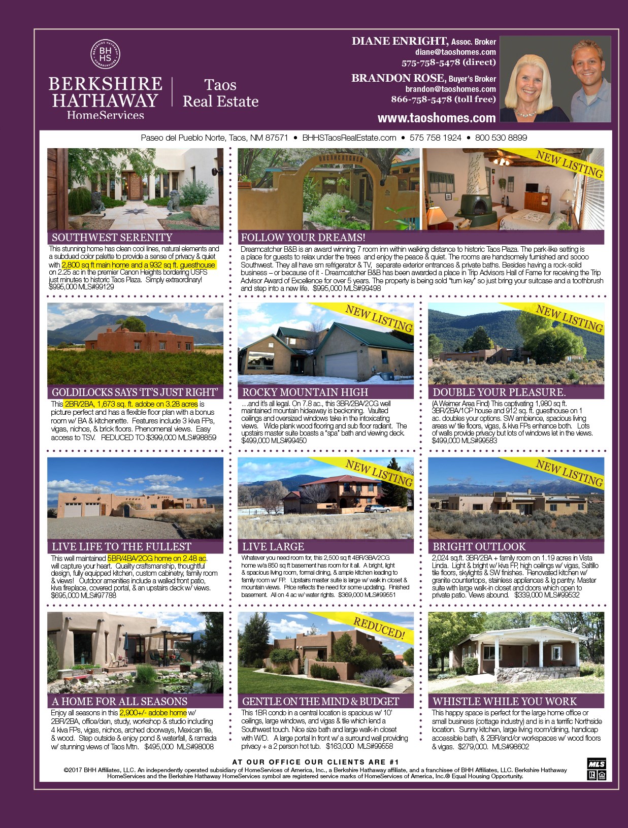 Enchanted Homes April May 2017 Taos Homes Real Estate Services