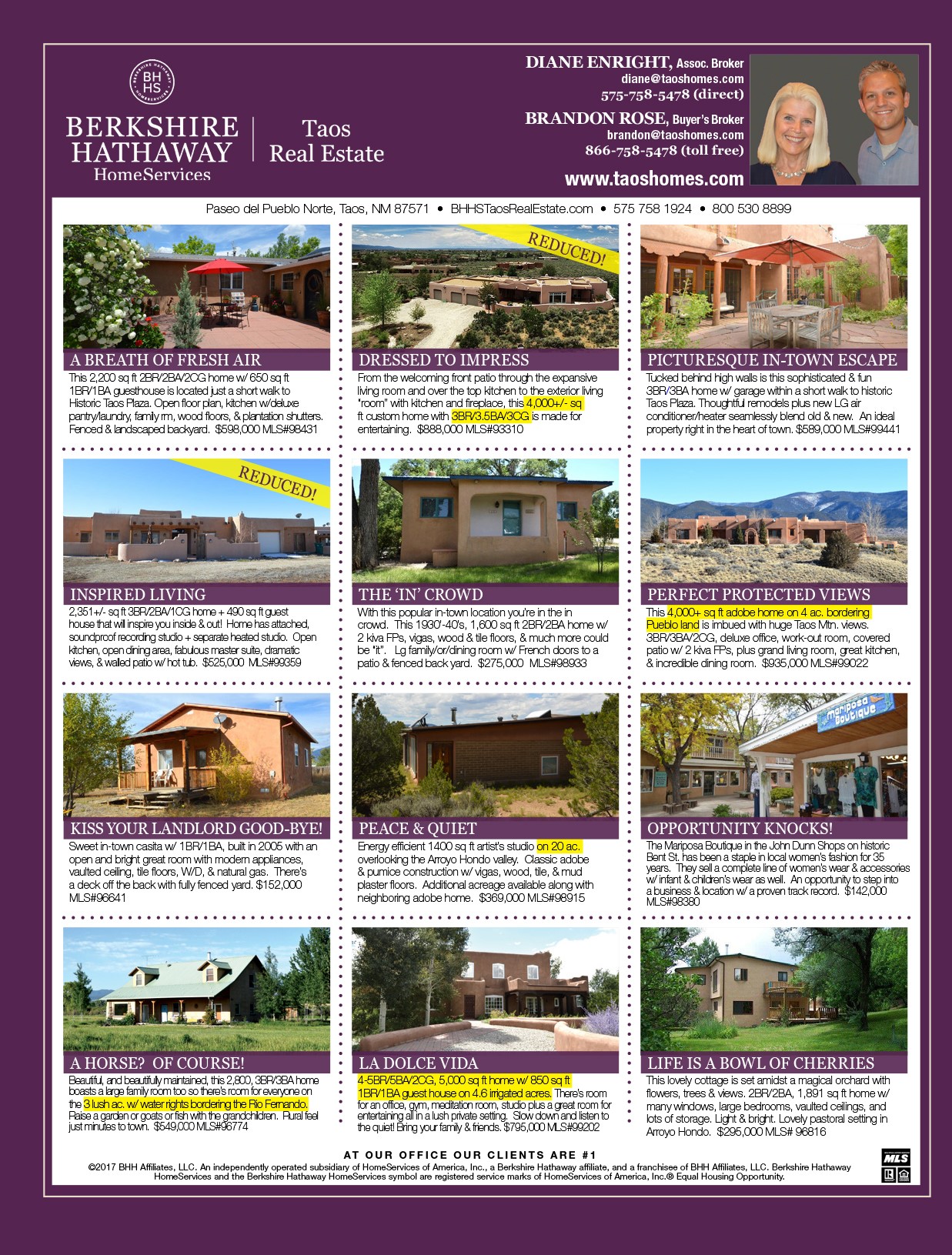 Enchanted Homes April May 2017 Taos Homes Real Estate Services